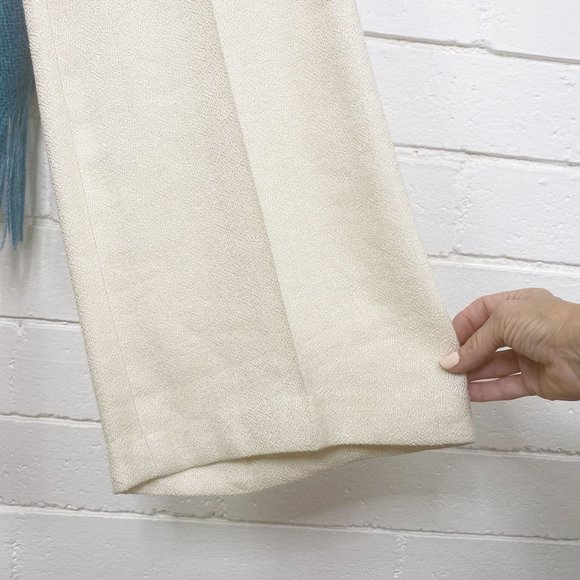 NWT AndyTheAnh Wide Leg Ramie Ivory Pants Sz 6 - Picture 4 of 14